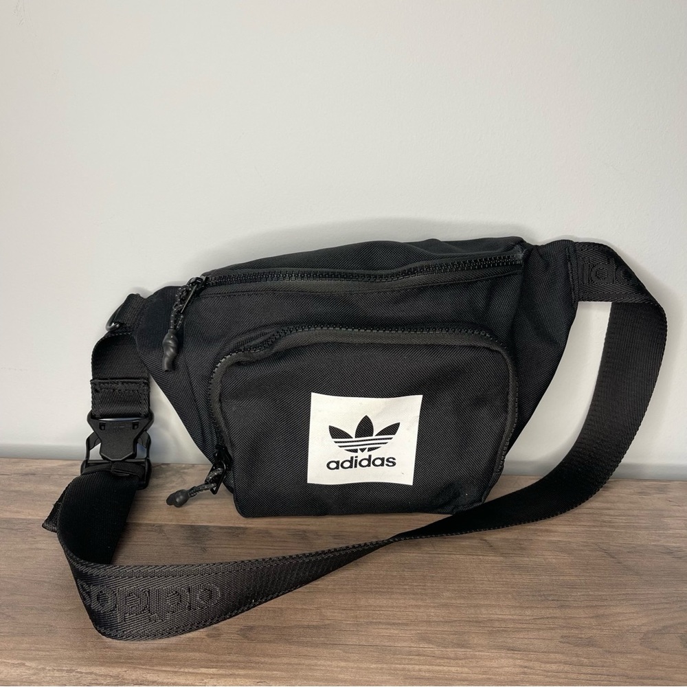 Unisex Adidas black white Fanny‎ pack belt bag